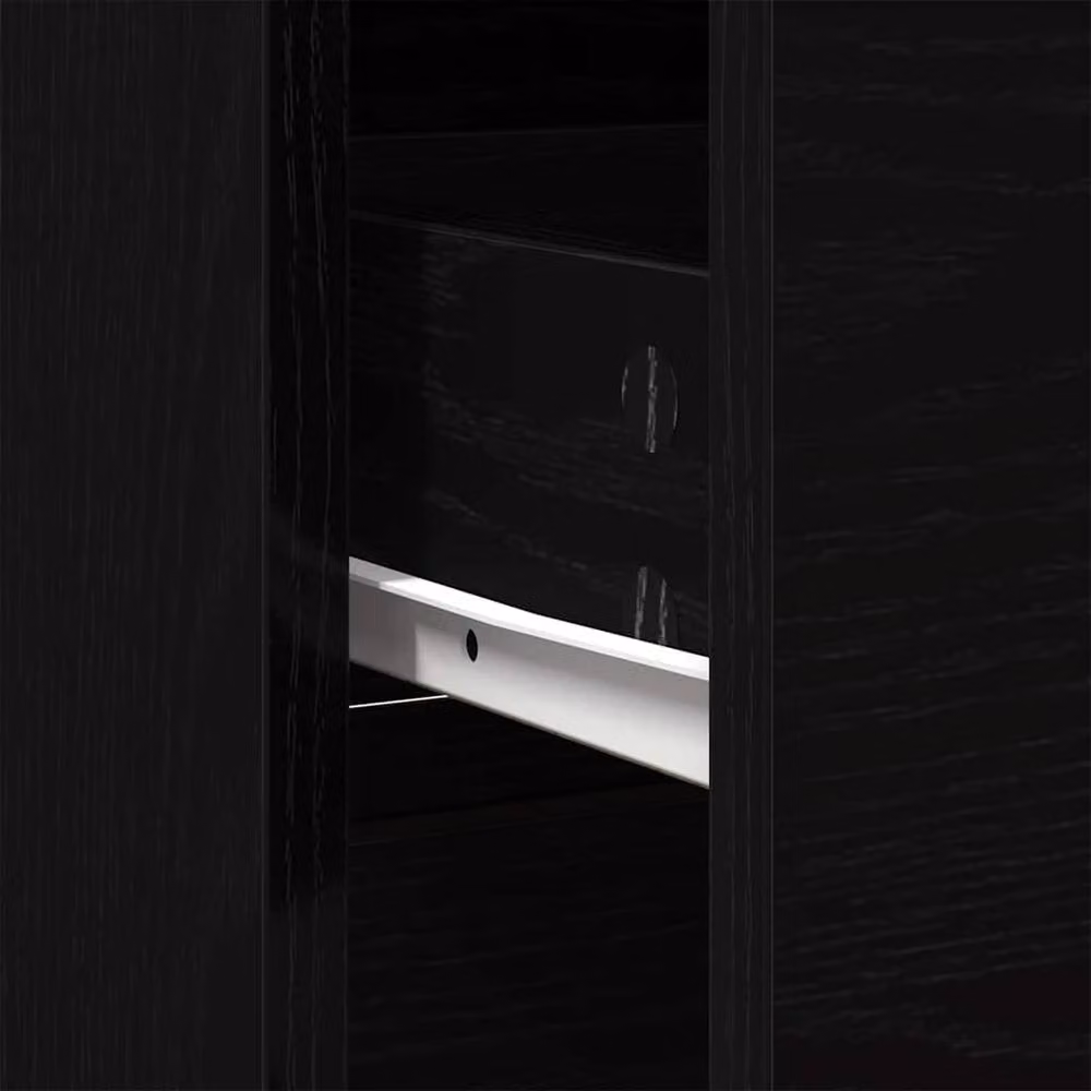 Berkfield Home Sideboard with Drawer in Black Oak, W/D/H: 80 x 34 x 76 cm – 6