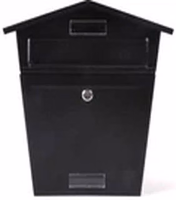 EONLION Large Lockable Steel Wall Mounted Post Letter Box, Black – 1