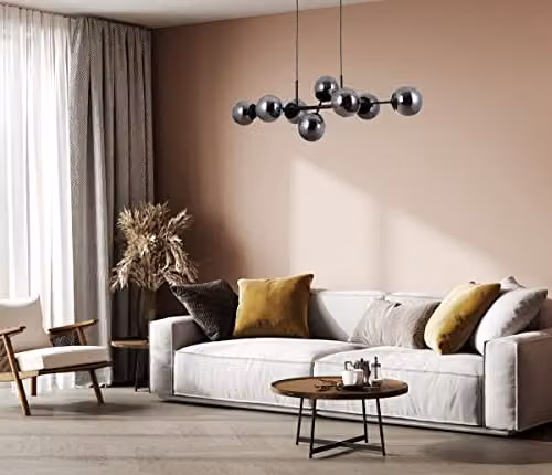 Netlighting Molite Modern 8 Light Sphere Globe Pendant Ceiling Light in Black with E14 Base – 2