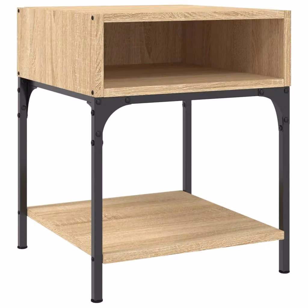 Berkfield Home Bedside Table in Sonoma Oak Brown, W: 40 cm, D: 41 cm, H: 50 cm – 2