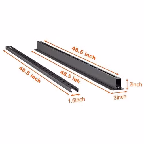 Gr8 Home Metal Adjustable Overhead Storage Utility Bin Rack Brackets in Black