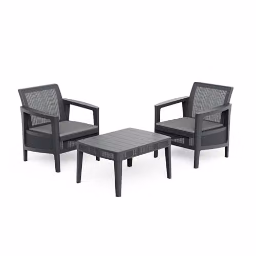 Keter Atlas Linea 2 Seater Balcony Set in Grey – 1
