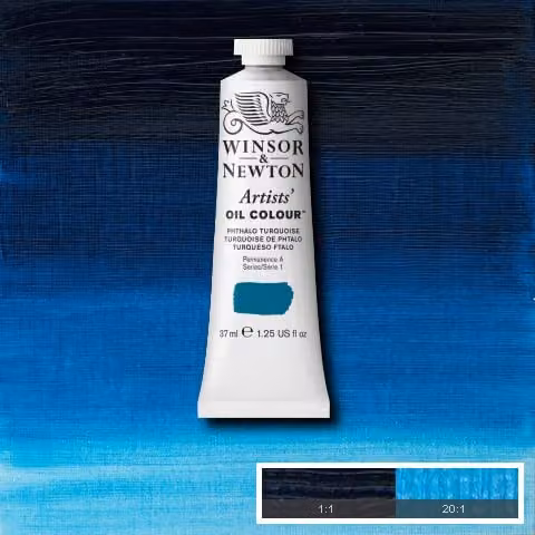 Winsor & Newton Artists' Oil Colour Phthalo Turquoise 37ml – 2