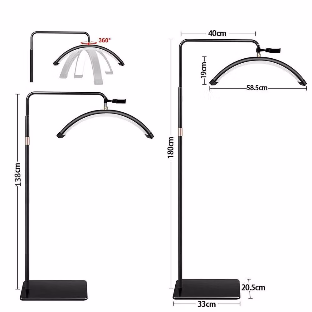 SPETLEK Black Half-moon Shaped LED Floor Fill Light – 3