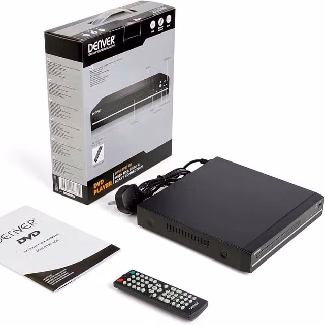 Denver Multi Region DVD VCD and Picture CD Player with HDMI and Scart, Black