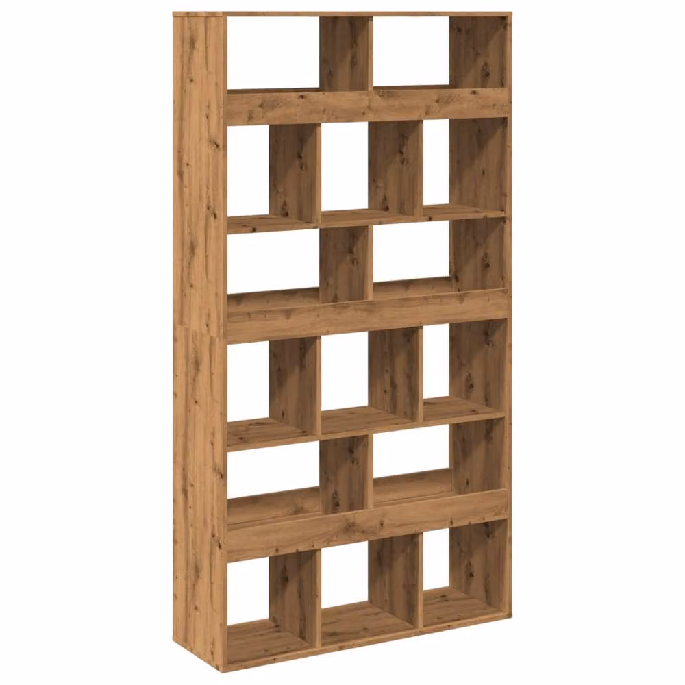 Berkfield Home Artisan Oak Room Divider in Brown, W/D/H: 100 x 33 x 187.5 cm – 3