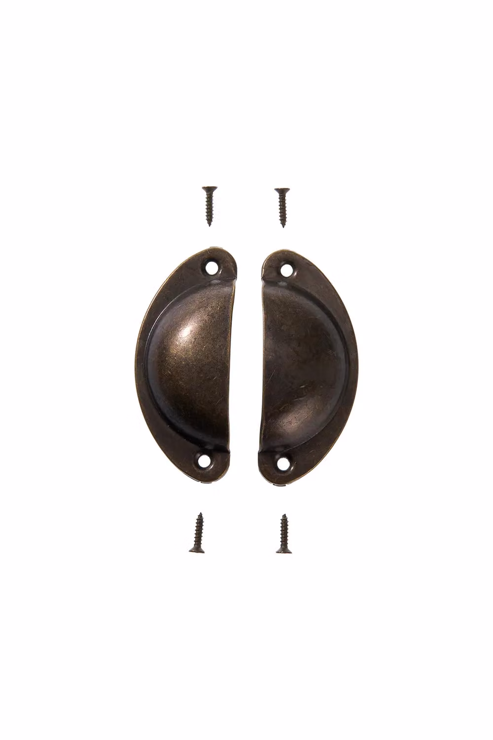 Living and Home 2-Piece Matt Bronze Iron-Nickel Alloy Shell Cup Pull Handles for Cabinets and Drawers – 2