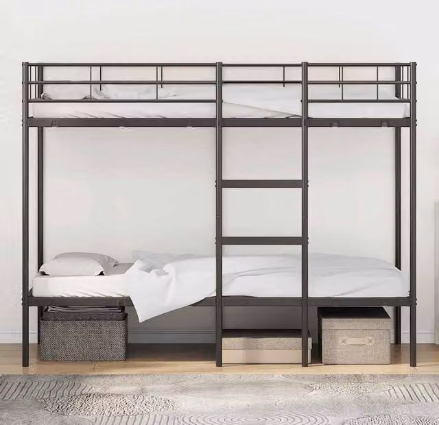 Berkfield Home Breathable Metal Bunk Bed in Black, Small Single – 1