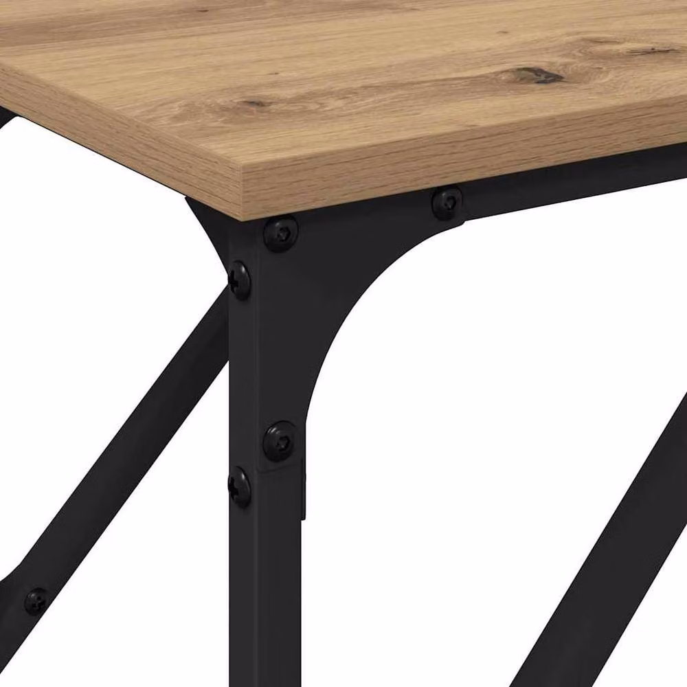 Berkfield Home Artisan Oak Versatile Console Table in Brown, W: 200 cm, D: 29 cm, H: 75 cm – 3