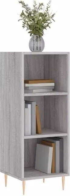 Berkfield Home Grey Sonoma Sideboard in Engineered Wood, W/D/H: 34.5 x 32.5 x 90 cm – 1