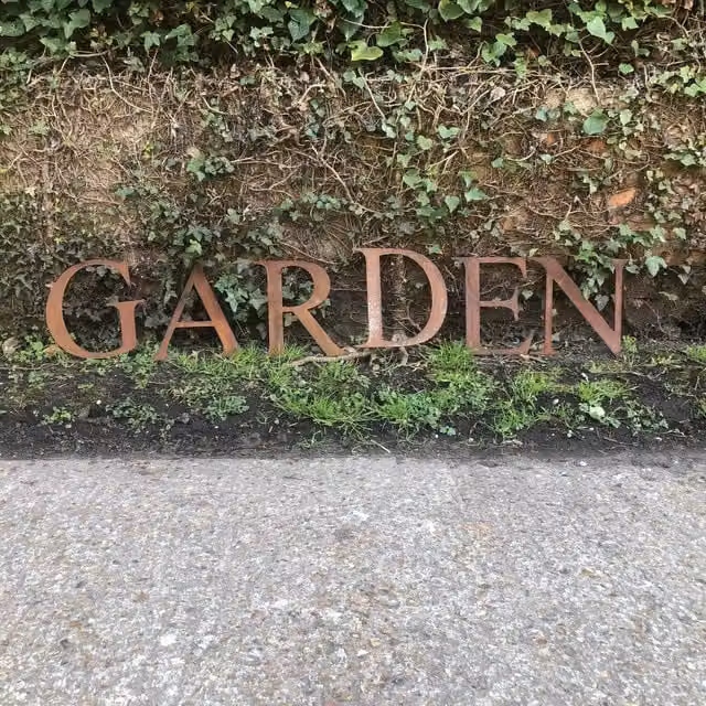 RW Norfolk Rustic Brown Metal Garden Sign, Height: 30.48 cm