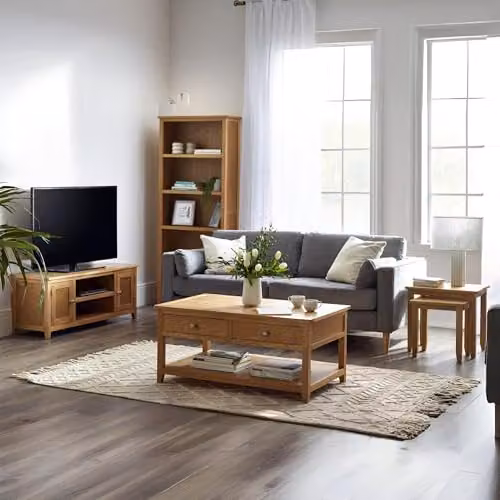 Julian Bowen Mallory Oak Bookcase, H190 x W80 x D30 cm – 3