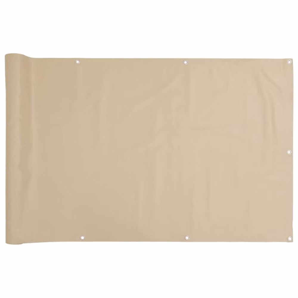Berkfield Home Modern Balcony Screen in Beige, W: 120 cm, H: 600 cm – 2