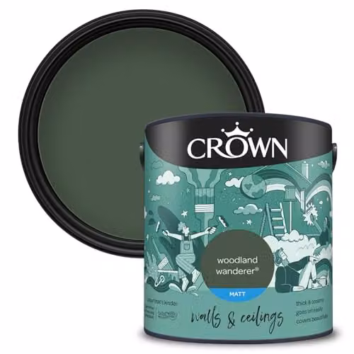 Crown Woodland Wanderer Matt Emulsion Green 2.5l – 2
