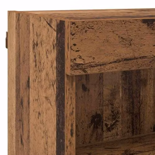 vidaXL Modern Wall Mounted TV Unit Set with Integrated LED Lighting in Brown Engineered Wood – 3