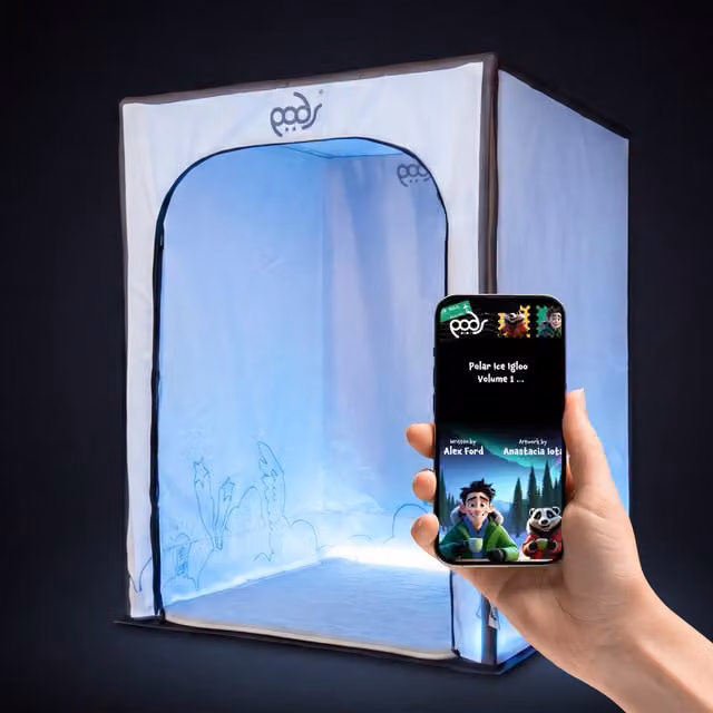 PODSgo Whiteout Adventure Bundle Play Tent with Foam in White
