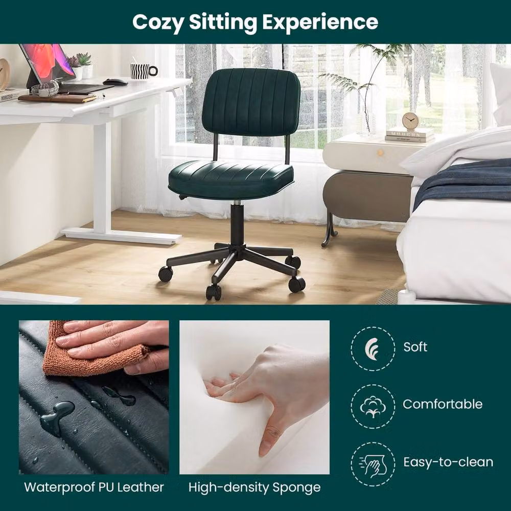 Kelvenix Ergonomic Leisure Chair in Green PU Leather – 5