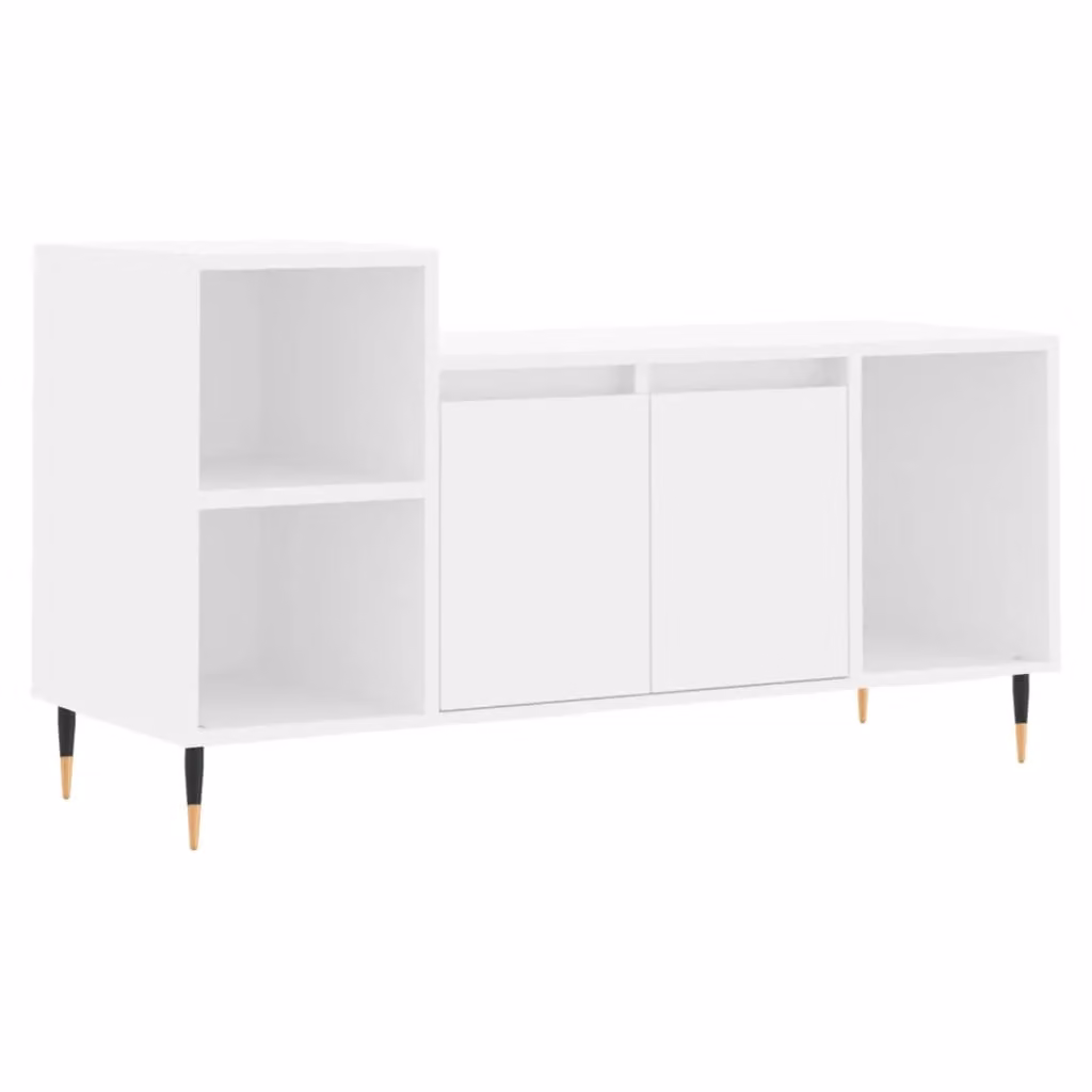 Berkfield Home Modern White TV Cabinet in MDF, W/D/H: 100 x 35 x 55 cm – 2