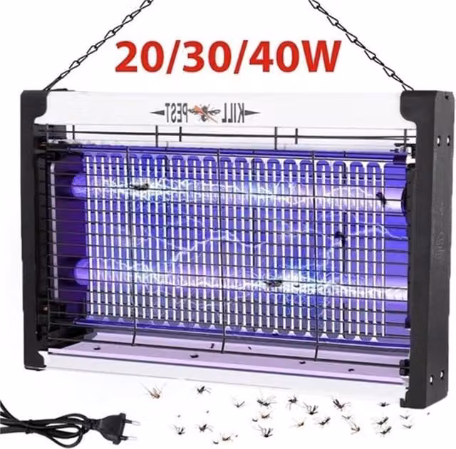 NESTLUNE 30W Electric Bug Zapper and UV LED Mosquito Trap, White, W: 100 cm, H: 50 cm, D: 50 cm