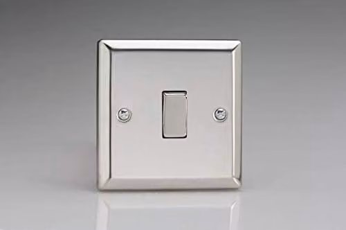 Varilight XC1D 1-Gang Rocker Switch in Chrome