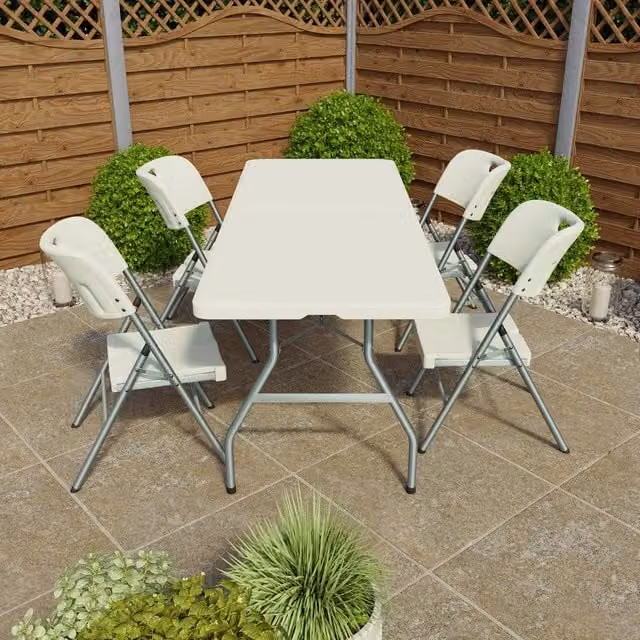 HD Designs Home Vida Folding Table in White