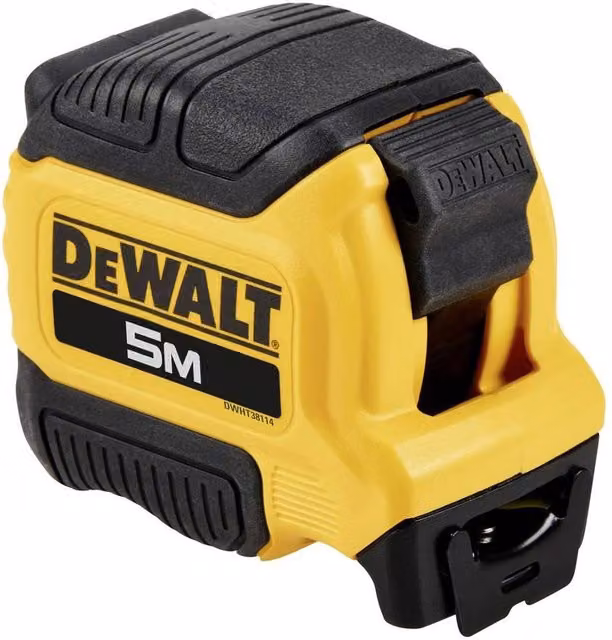 DeWalt DWHT38114 Compact Tape Measure, Yellow, 8m