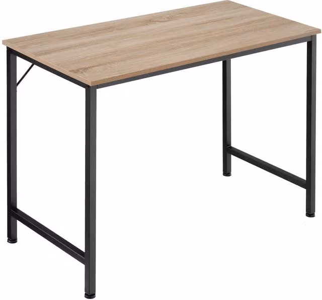 tectake Jenkins Writing Desk in Oak, W: 140 cm, D: 60 cm – 1