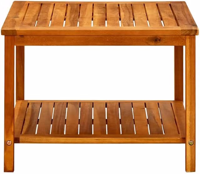 Berkfield Home Decorative Coffee Table in Brown Solid Oiled Acacia Wood, W/D/H: 60 x 60 x 45 cm – 1