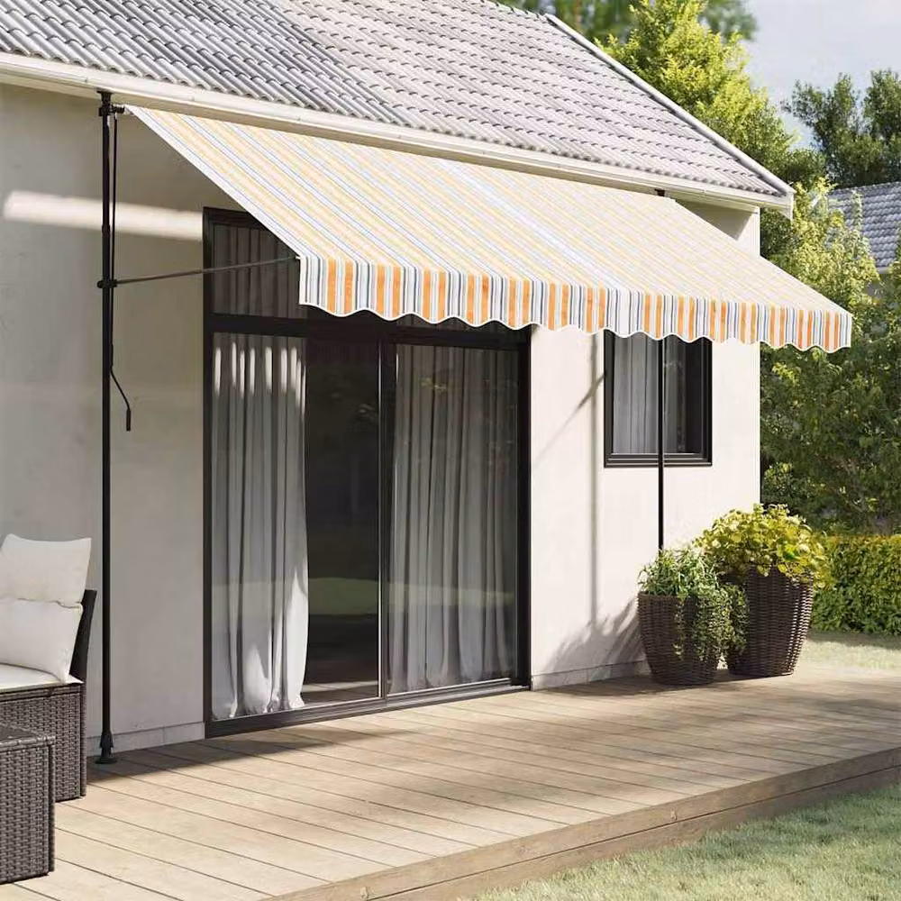 Berkfield Home Replacement Polyester Awning Fabric in Multicolour Stripe, W x D: 3.5 x 2.5 m – 2