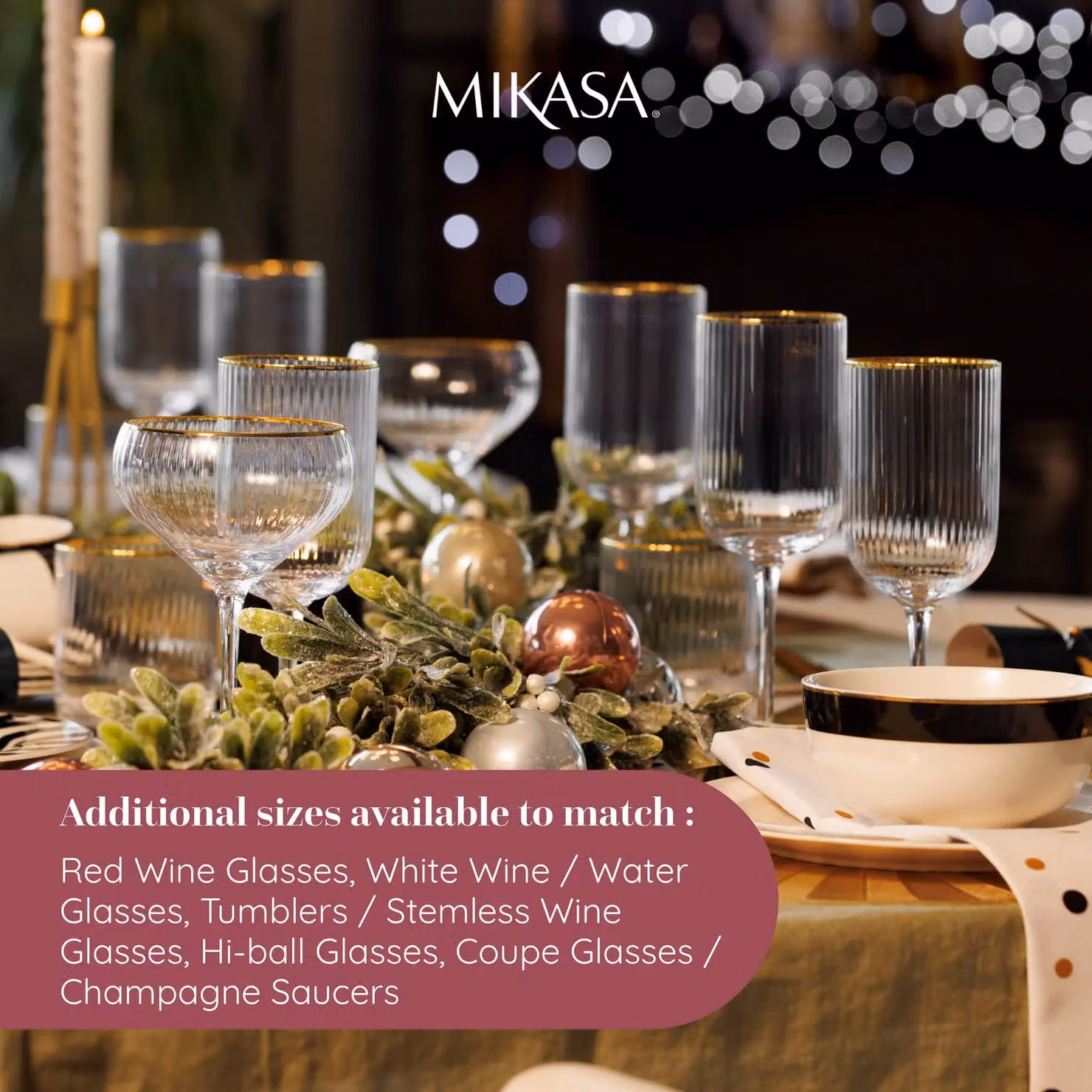 Mikasa Sorrento Ridged Lead-Free Crystal Champagne Flute Glasses, Set of 4, 200ml, Transparent Gold – 5