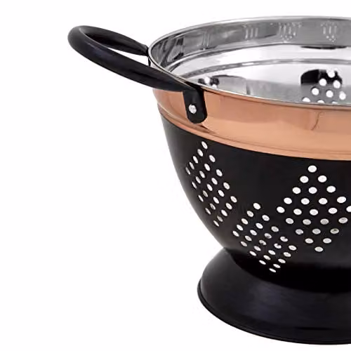 Orsina Prescott Stainless Steel Colander with Handles in Anthracite Grey – 2
