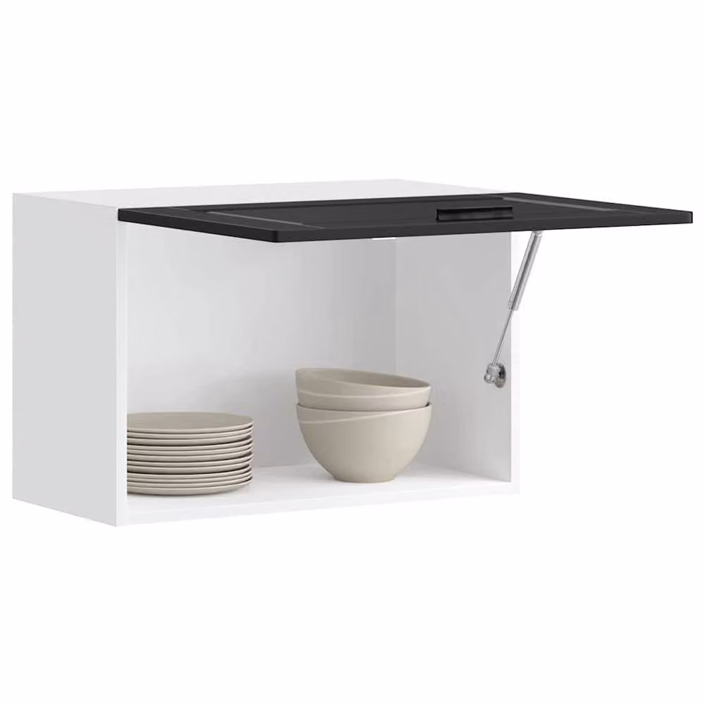 Berkfield Home Porto Black Wall Mounted Kitchen Cabinet with Hinged Doors and Internal Shelves – 2