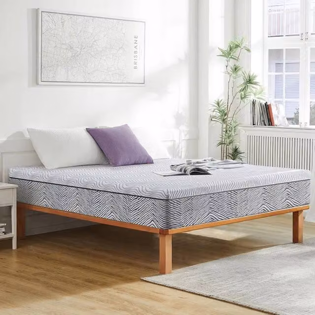 Rolipo White Memory Foam Mattress, 4ft6 Double, Medium Firm Support