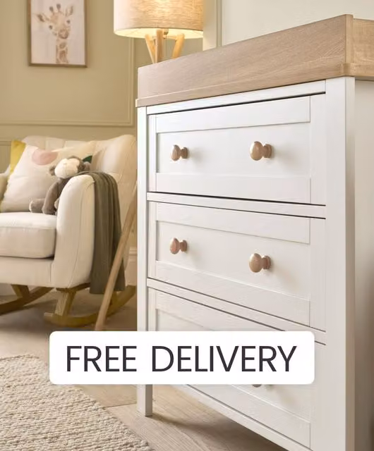 Mamas & Papas Wedmore Convertible Dresser Changer in White and Oak