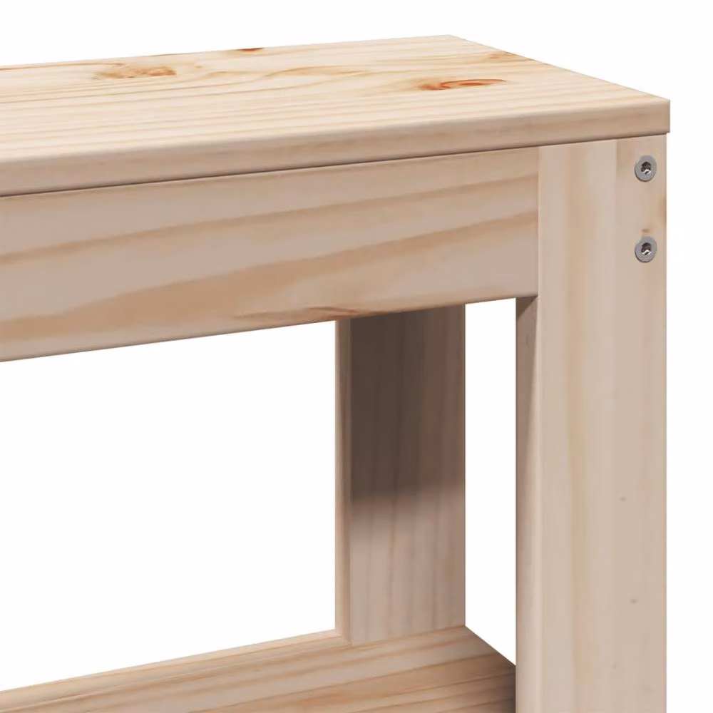 Berkfield Home Small Single Solid Wood Pine Bed Frame with Side Compartments, Beige, W/D/H: 75 x 190 cm – 3