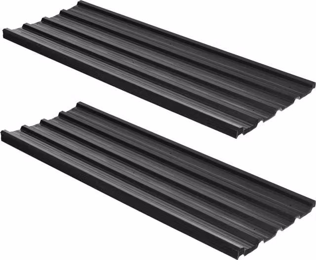 Outsunny Pack of 24 Galvanised Metal Corrugated Roofing Sheets, Dark Grey, W: 45 cm, H: 129 cm – 1