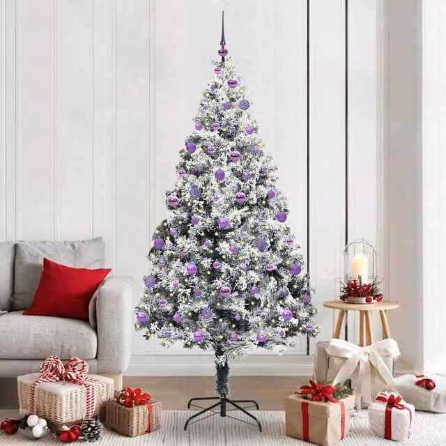 Berkfield Home Artificial Christmas Tree with 300 LEDs in Green, Height: 210 cm – 1