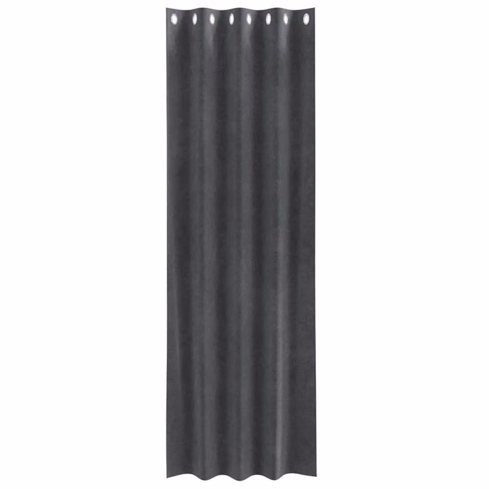 Berkfield Home Blackout Velvet Eyelet Curtains, 2 Pack, Dark Grey – 4