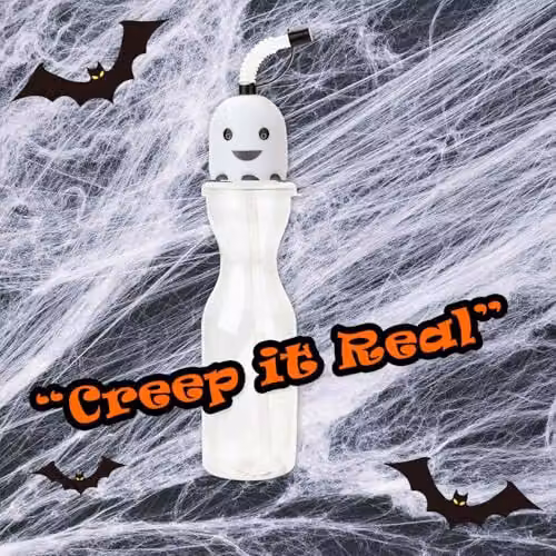 VFM e-Store Halloween Pumpkin Bottle, White, 500ml – 6