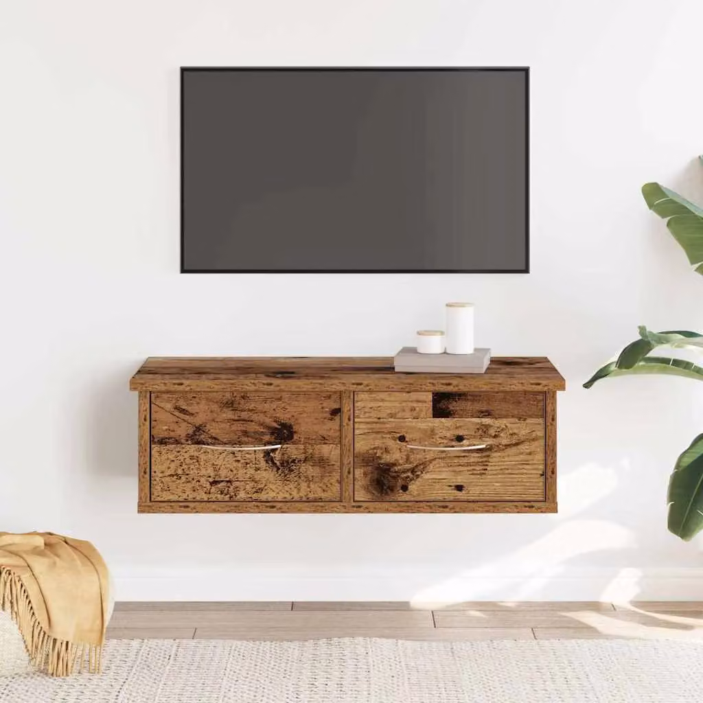 Berkfield Home Rustic Wall Cabinet in Brown, W/D/H: 60 x 18.5 x 18.5 cm – 2