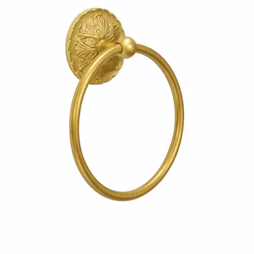 Melody Maison Luxe Gold Metal Wall Mounted Ring Towel Holder – 2