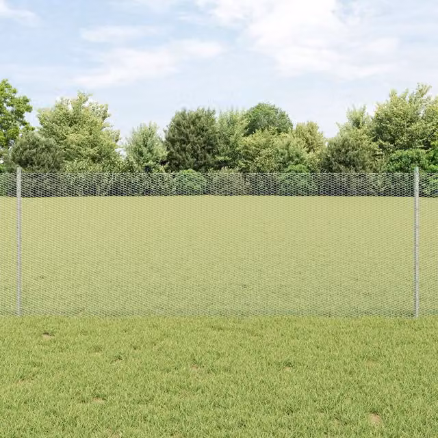 Berkfield Home 5-Piece Galvanised Steel U-Channel Fence Posts in Silver, Height: 80 cm