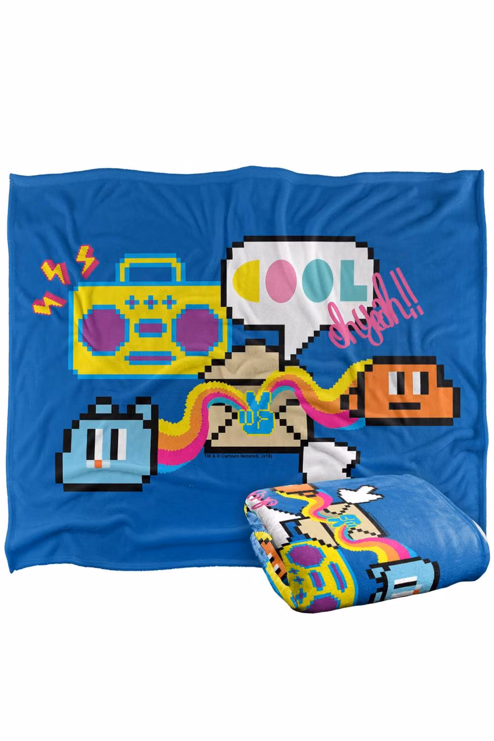 Cartoon Network Amazing World of Gumball Cool Oh Yeah Super Soft Silky Touch Fluffy Polyester Throw Blanket, Large, Multicolour – 2