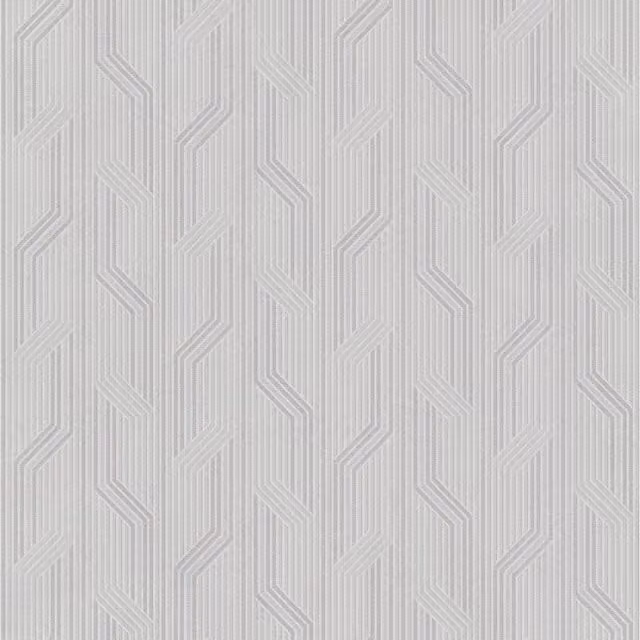 Grandeco Modern Geometric Abstract Non-Woven Wallpaper in Grey and Silver