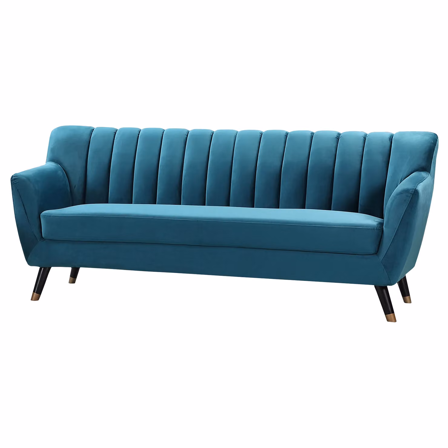 Artemis Home Morgan 3 Seat Modern Velvet Sofa in Petrol Blue – 2