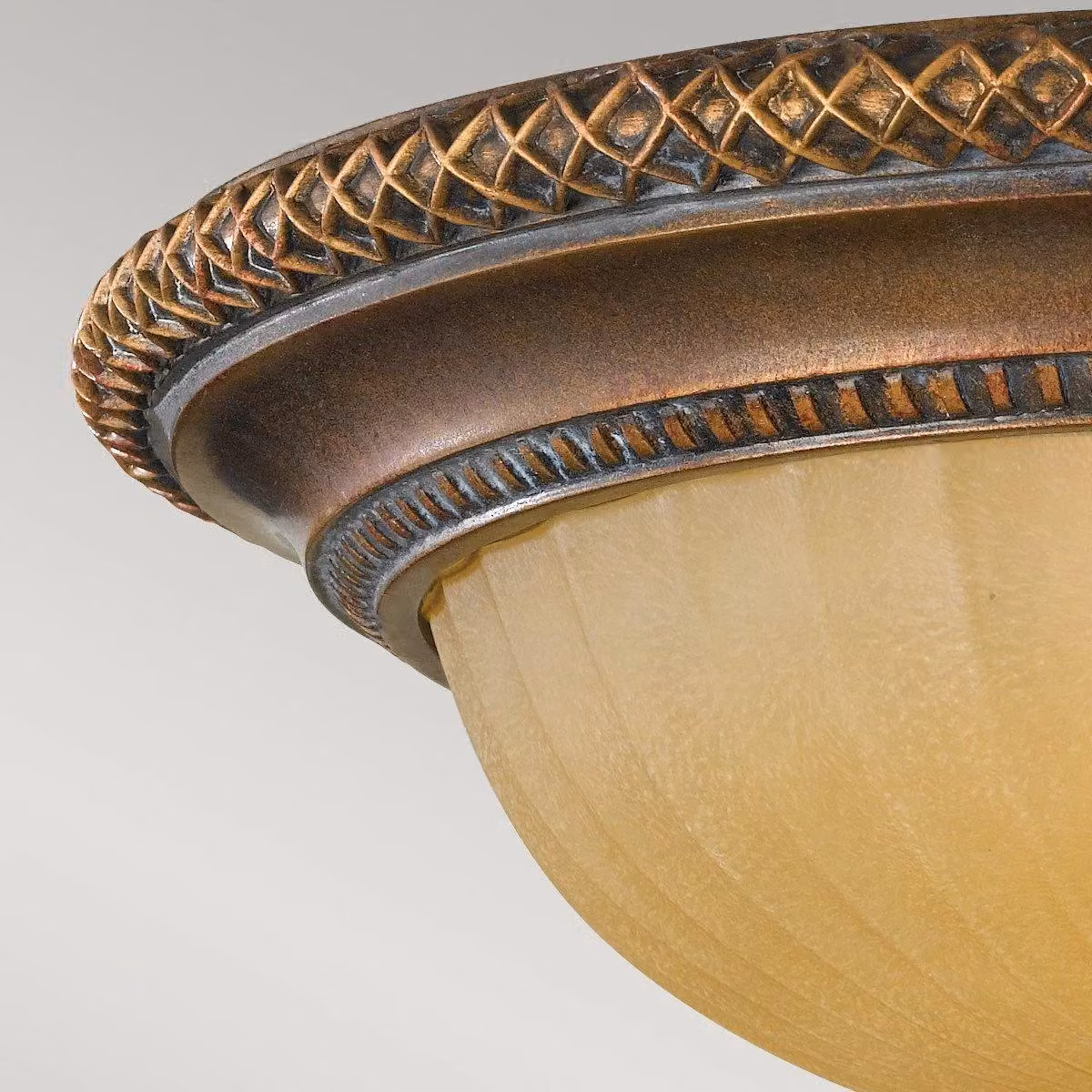 Netlighting Kelham Hall 2 Light Flush Ceiling Light in Gold, Bronze and Brown with E27 Bulb Base – 2
