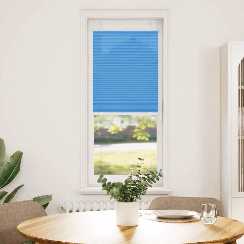 Berkfield Home Single Pleat Blue Polyester Fabric Blind, W: 40 cm, H: 100 cm – 2