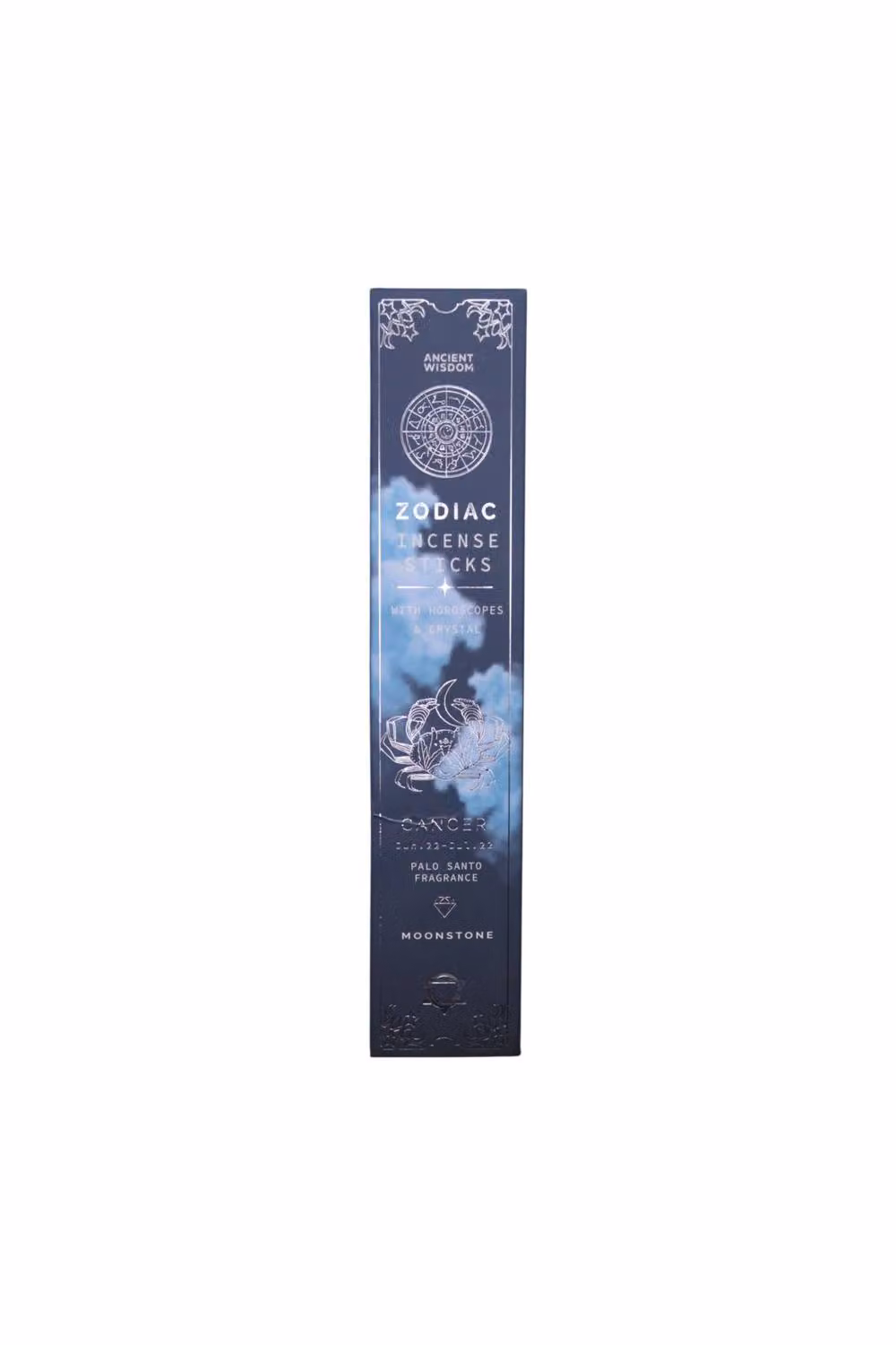 KDMD Cancer Zodiac Palo Santo Incense Set with Moonstone and Horoscopes in Brown – 2