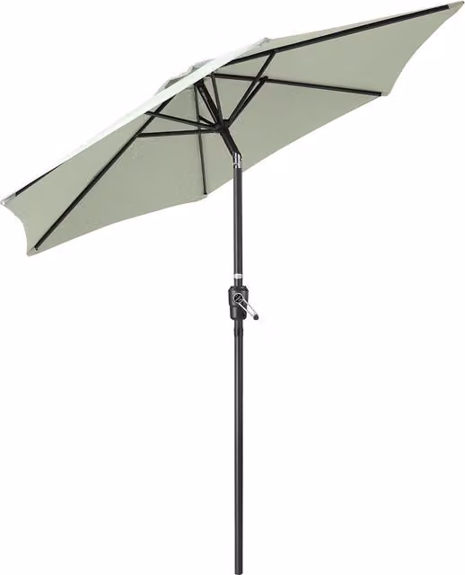 Christow Tilting Garden Parasol Umbrella in Green with Aluminium Frame, Diameter: 240 cm