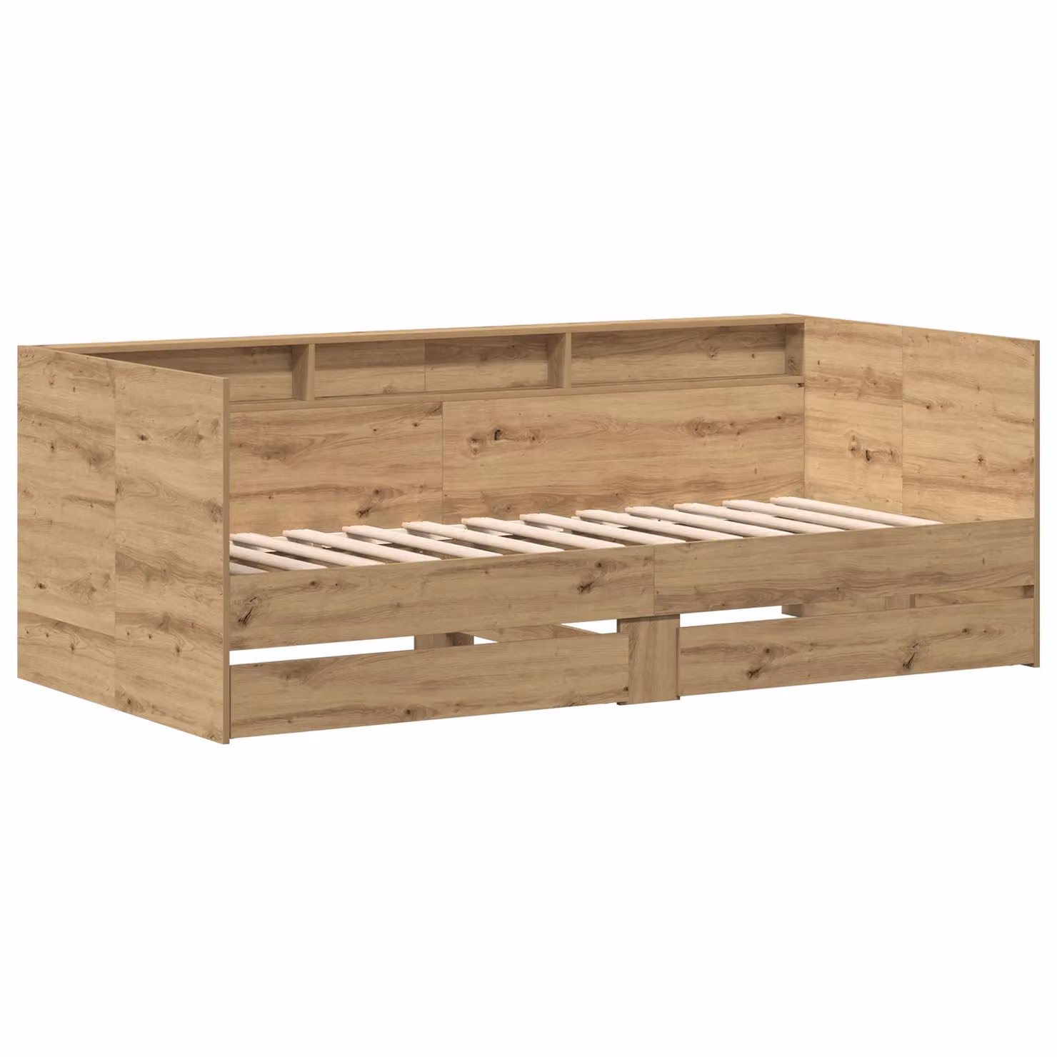 Berkfield Home Artisan Oak Daybed in Brown, W/D/H: 100 x 200 cm – 2